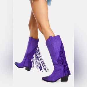 Purple Fringe Boots!
